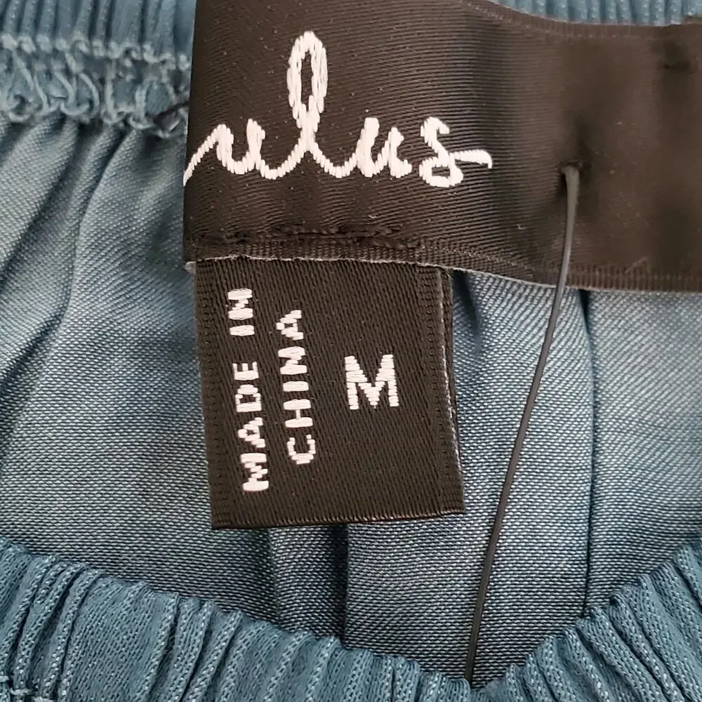 Lulus Sanne Teal Green Flutter Sleeve Tank Top Size M - Picture 11 of 13